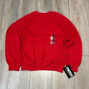 Vintage Men Made In USA 90s Tultex Crewneck Red Size XL